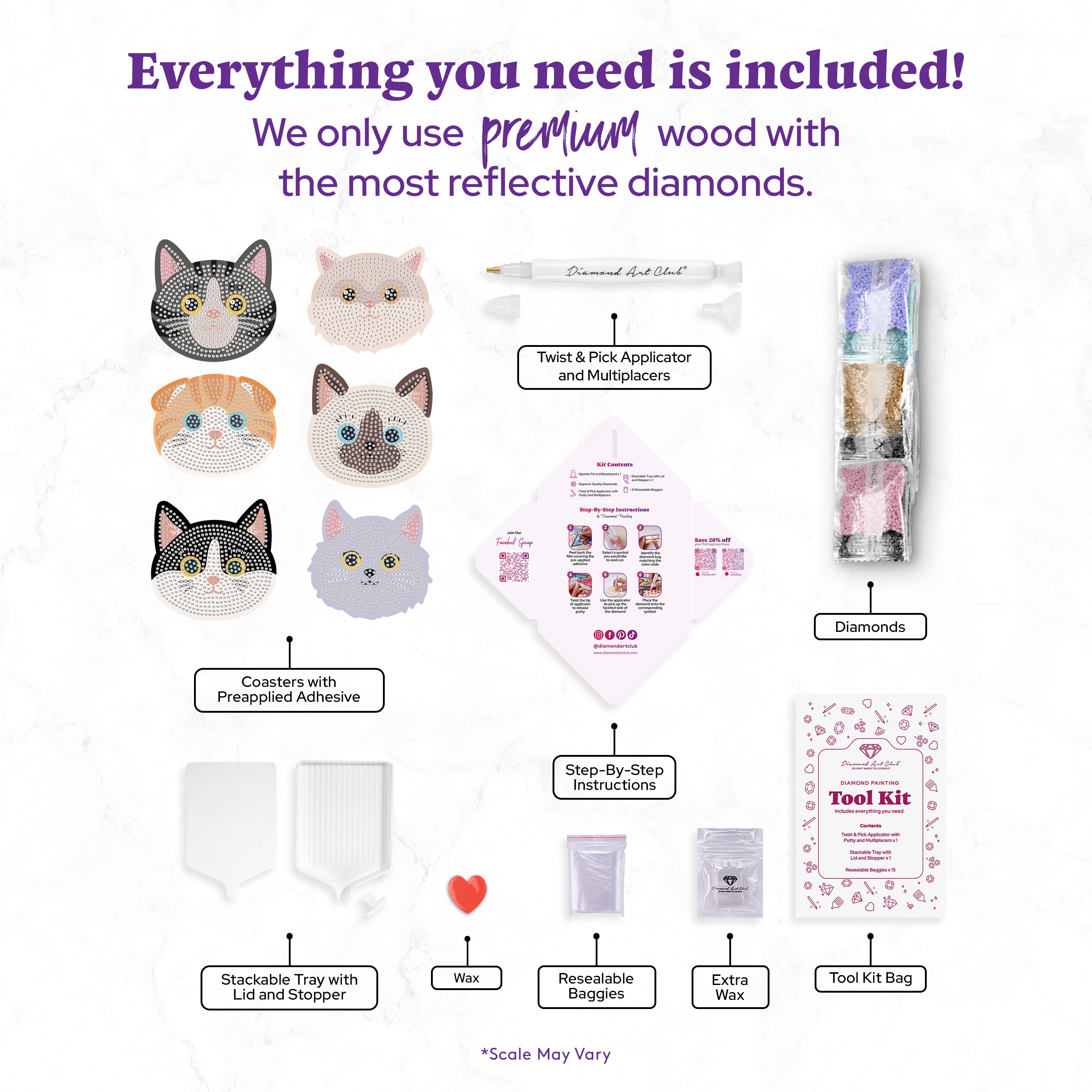 Coasters - Cats – Diamond Art Club