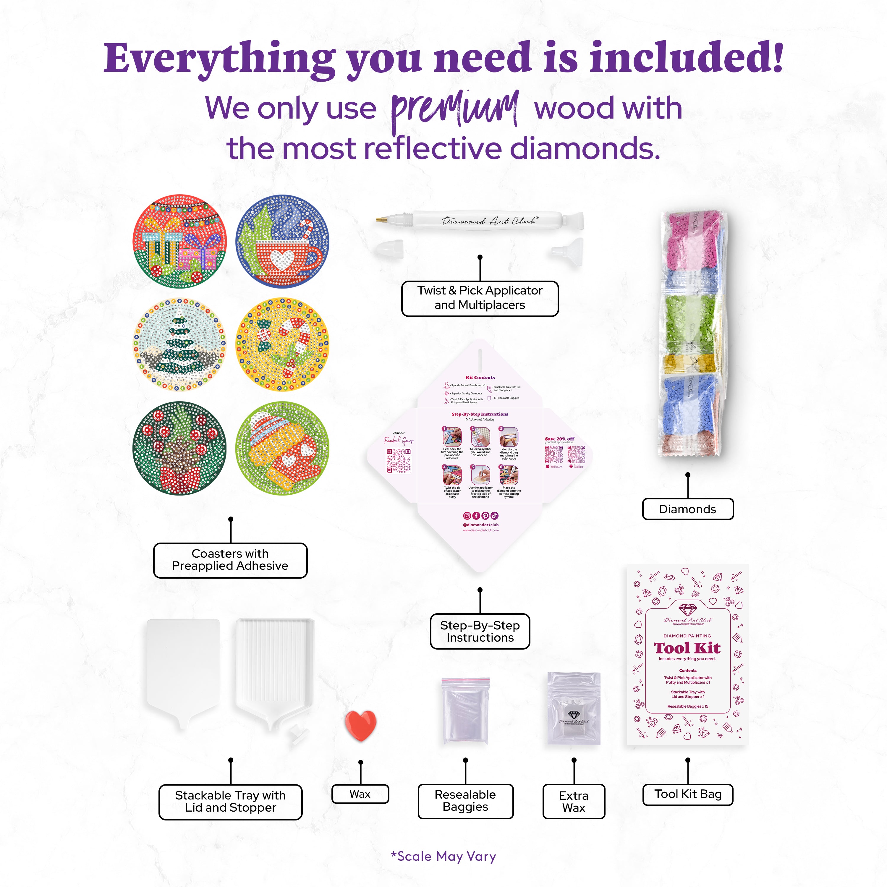 Coasters - Christmas Merry & Bright – Diamond Art Club