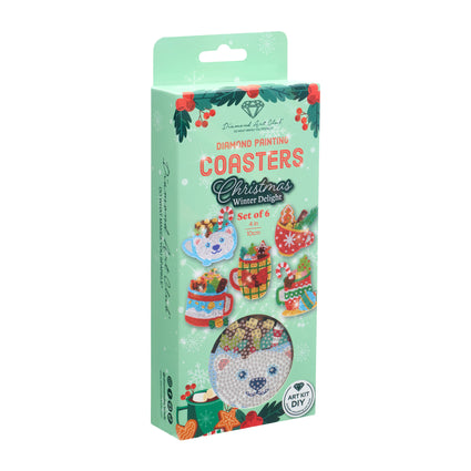 Diamond Painting Coasters - Christmas Winter Delight 4" x 4" (10cm x 10cm) / Round with 0 Colors including 0 AB and 0 Iridescent Diamonds / 0