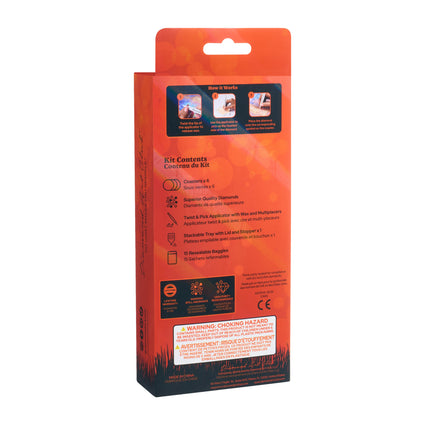 Diamond Painting Coasters - Frightfully Fun 4" x 4" (10cm x 10cm) / Round with 12 Colors including 12 Iridescent Diamonds / 4,596