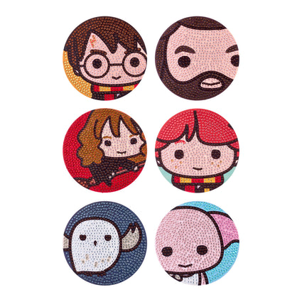 Diamond Painting Coasters - HP 4" x 4" (10cm x 10cm) / Round With 17 Colors including 17 Iridescent Diamonds / 4,307