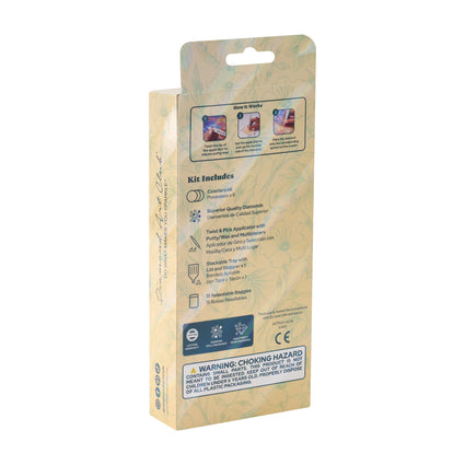 Diamond Painting Coasters - Spring Blossom 4" x 4" (10cm x 10cm) / Round with 20 Colors including 1 AB and 19 Iridescent Diamonds / 3,155