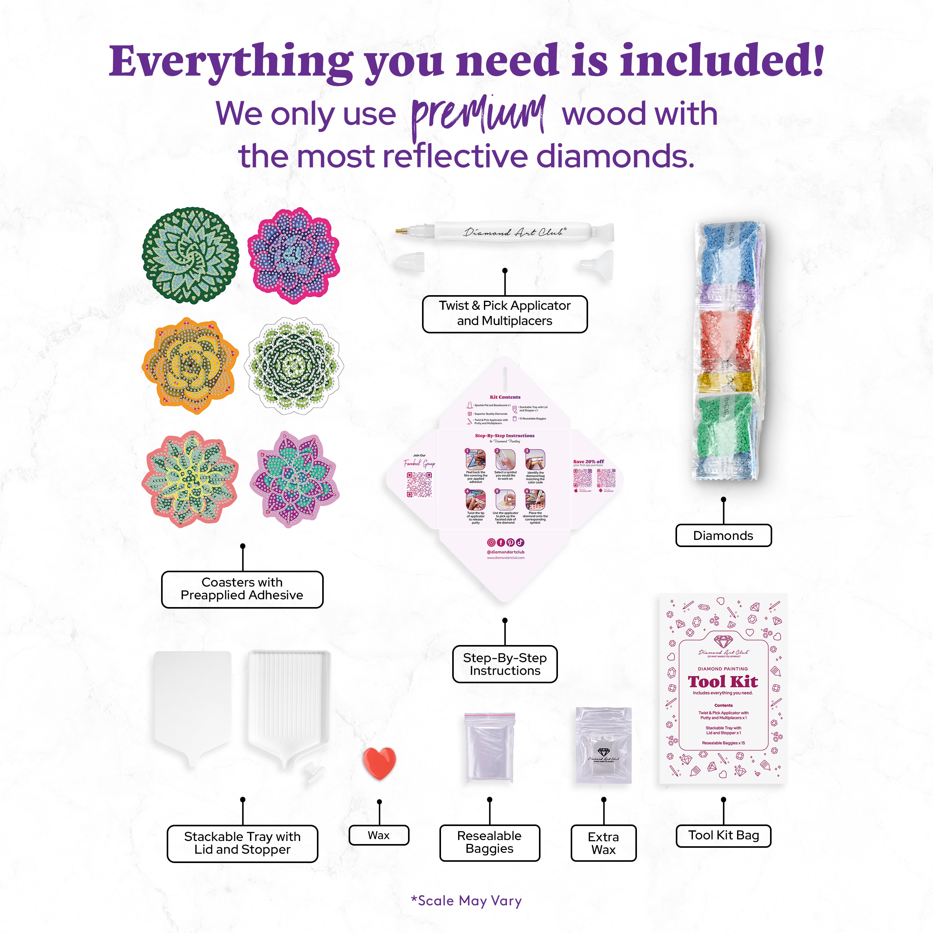 ダイヤモンドアートクラブ Succulents キット Succulents – Diamond Art Club