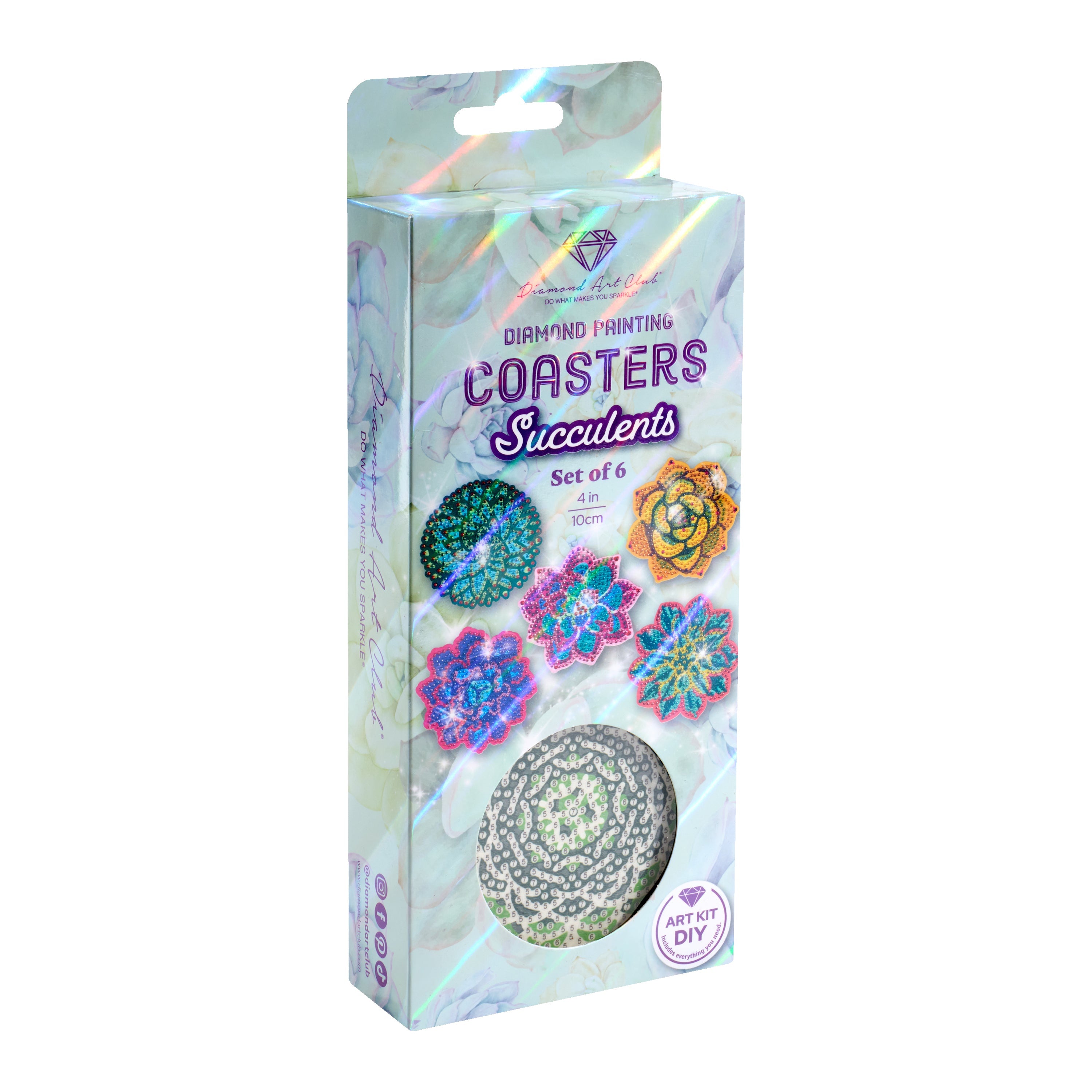 succulents diamond art advanced kit Coasters