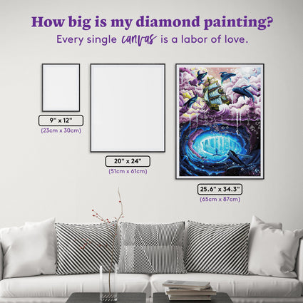 Diamond Painting Collide 25.6" x 34.3" (65cm x 87cm) / Square With 59 Colors Including 4 ABs and 2 Fairy Dust Diamonds / 91,089