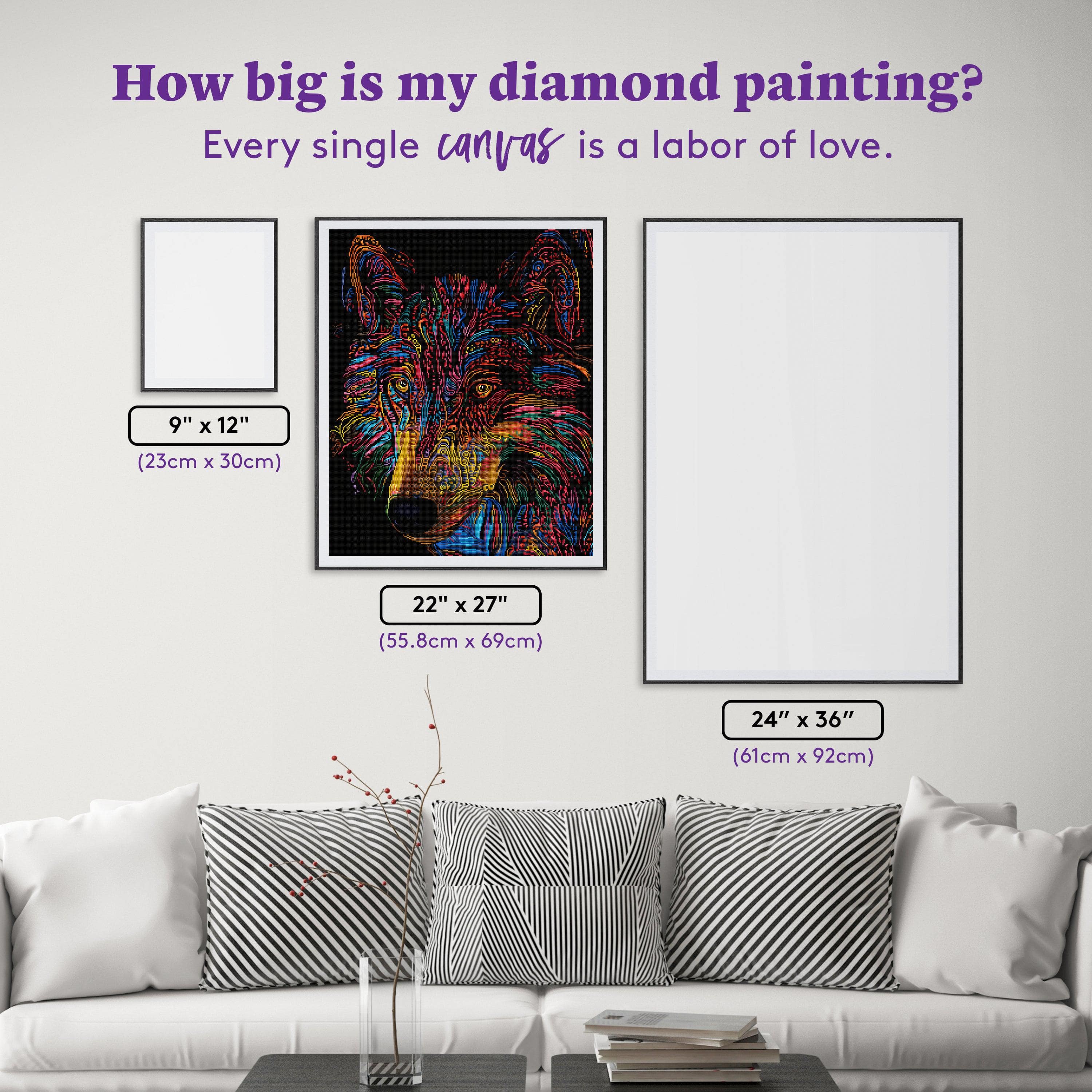 Colorful Wolf – Diamond Art Club