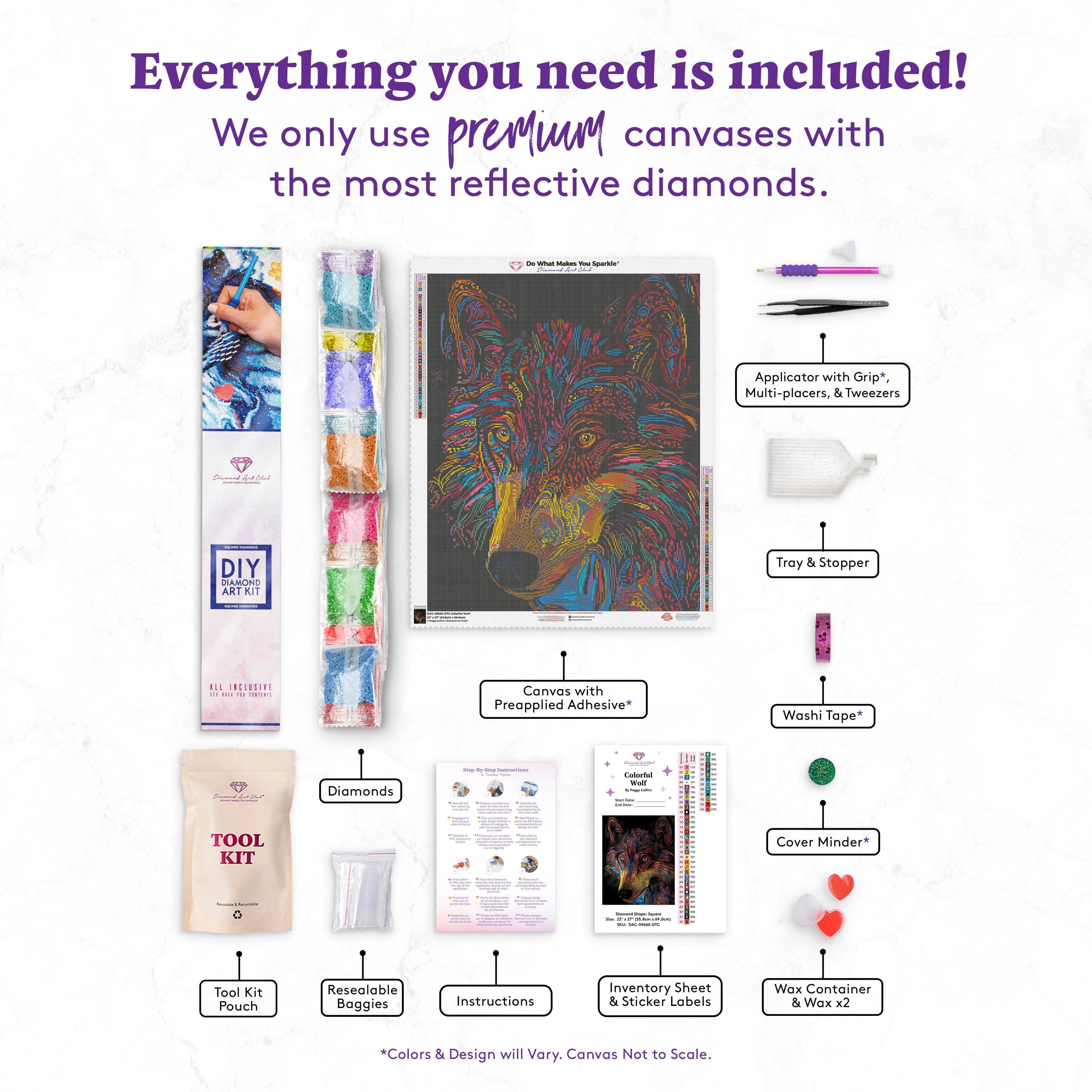 Colorful Wolf – Diamond Art Club