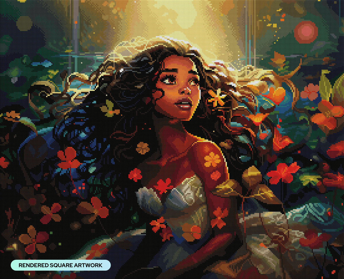 Diamond Painting Colors of the Bayou 27" x 22" (68.7cm x 55.8cm) / Square with 83 Colors including 1 AB and 4 Fairy Dust Diamonds / 61,824