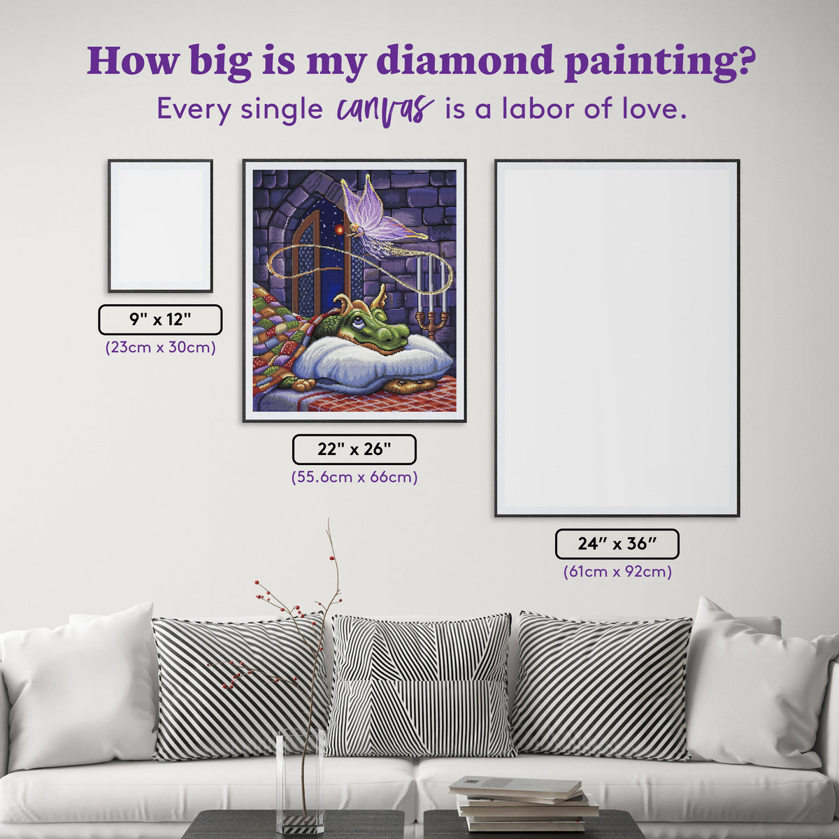 Diamond Painting Cookie Fairy 22" x 26" (55.6cm x 66cm) / Round with 51 Colors including 2 ABs and 1 Frosted Diamond and 5 Fairy Dust Diamonds / 48,480