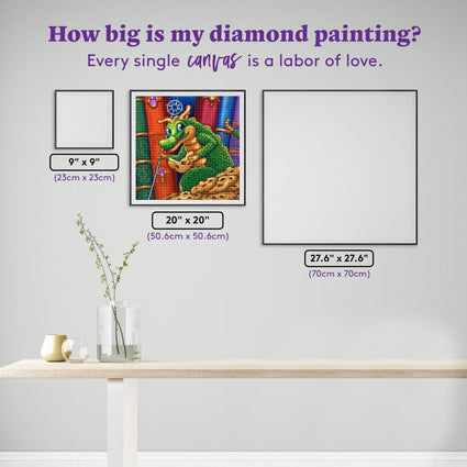 Diamond Painting Cookie Quest 20" x 20" (50.6cm x 50.6cm) / Round with 48 Colors including 3 ABs and 1 Electro Diamond and 6 Fairy Dust Diamonds / 33,856