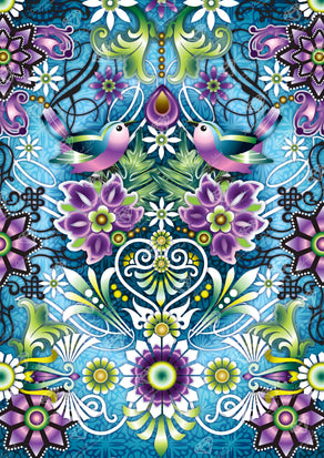 Diamond Painting Copeton Flores Lilac 25.6" x 36.2" (65cm x 92cm) / Square with 67 Colors including 3 ABs and 3 Fairy Dust Diamonds and 1 Special Diamond / 95,405