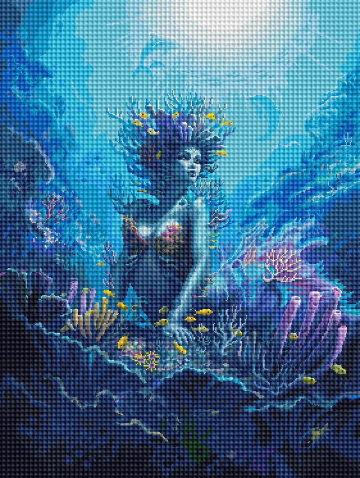 Diamond Painting Coral 27.6" x 36.6" (69.9cm x 92.8cm) / Square with 90 Colors including 2 ABs and 2 Fairy Dust Diamonds / 104,813