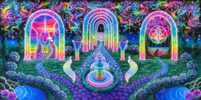 Diamond Painting Cosmic Garden 55.5" x 27.6" (140.9cm x 69.9cm) / Square with 91 Colors including 5 ABs and 3 Fairy Dust Diamonds / 159,046