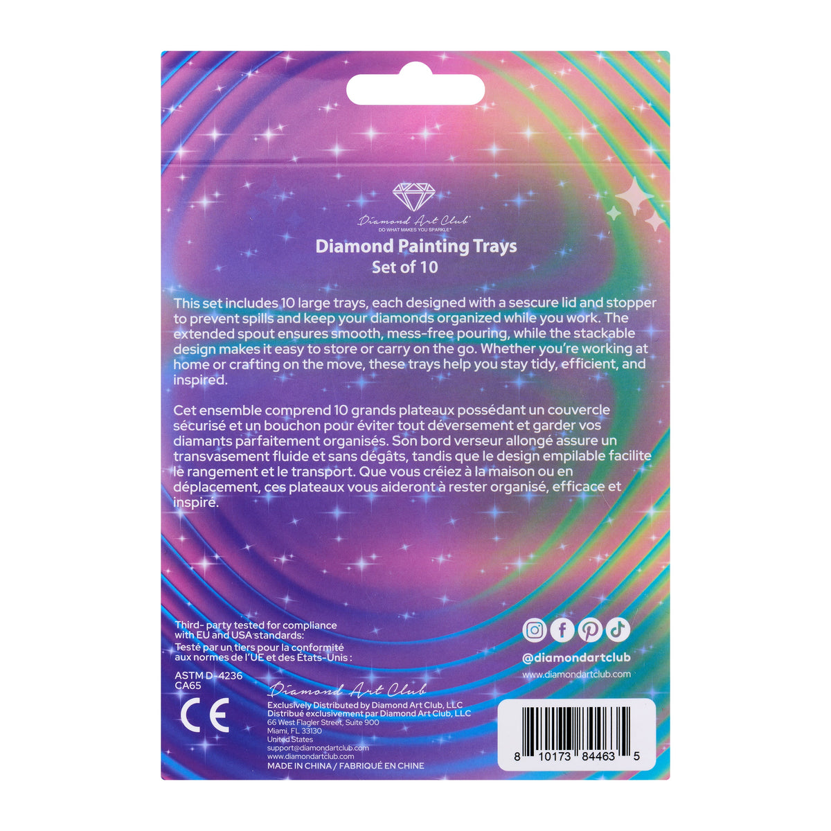 Diamond Painting Cosmic Neon Trays (Set of 10)
