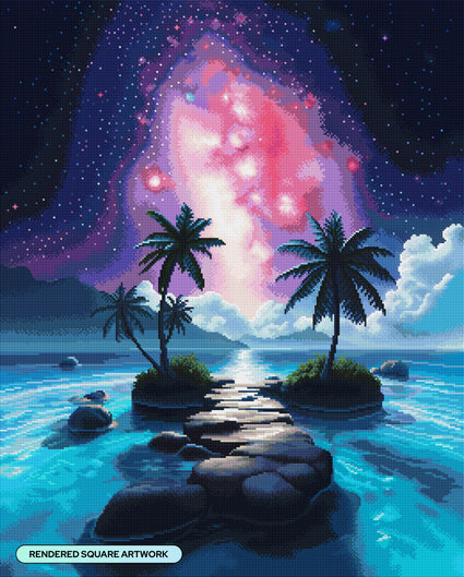 Diamond Painting Cosmic Road 25.6" x 31.9" (65cm x 80.9cm) / Square with 54 Colors including 2 ABs and 4 Fairy Dust Diamonds / 84,825