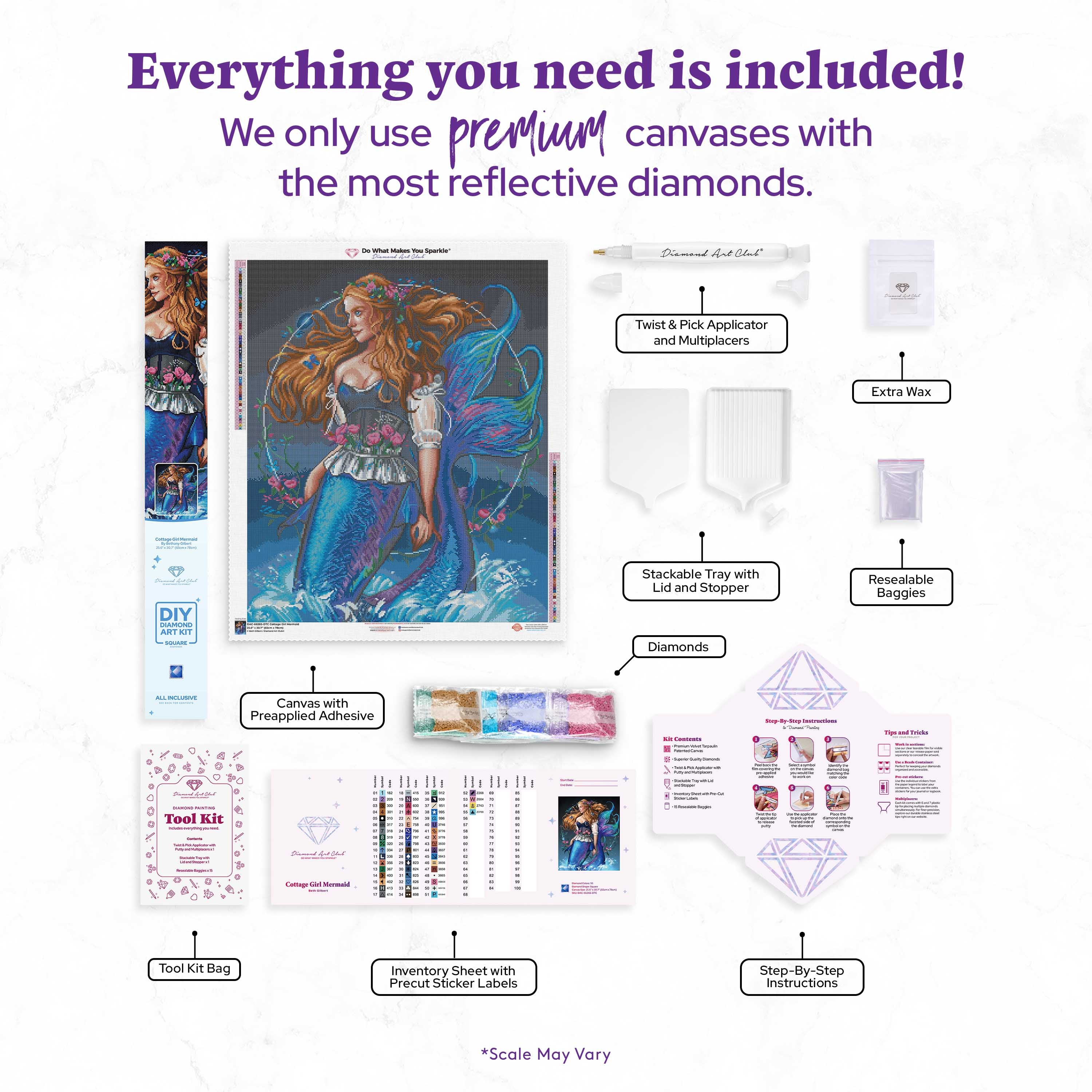 Cottage Girl Mermaid – Diamond Art Club