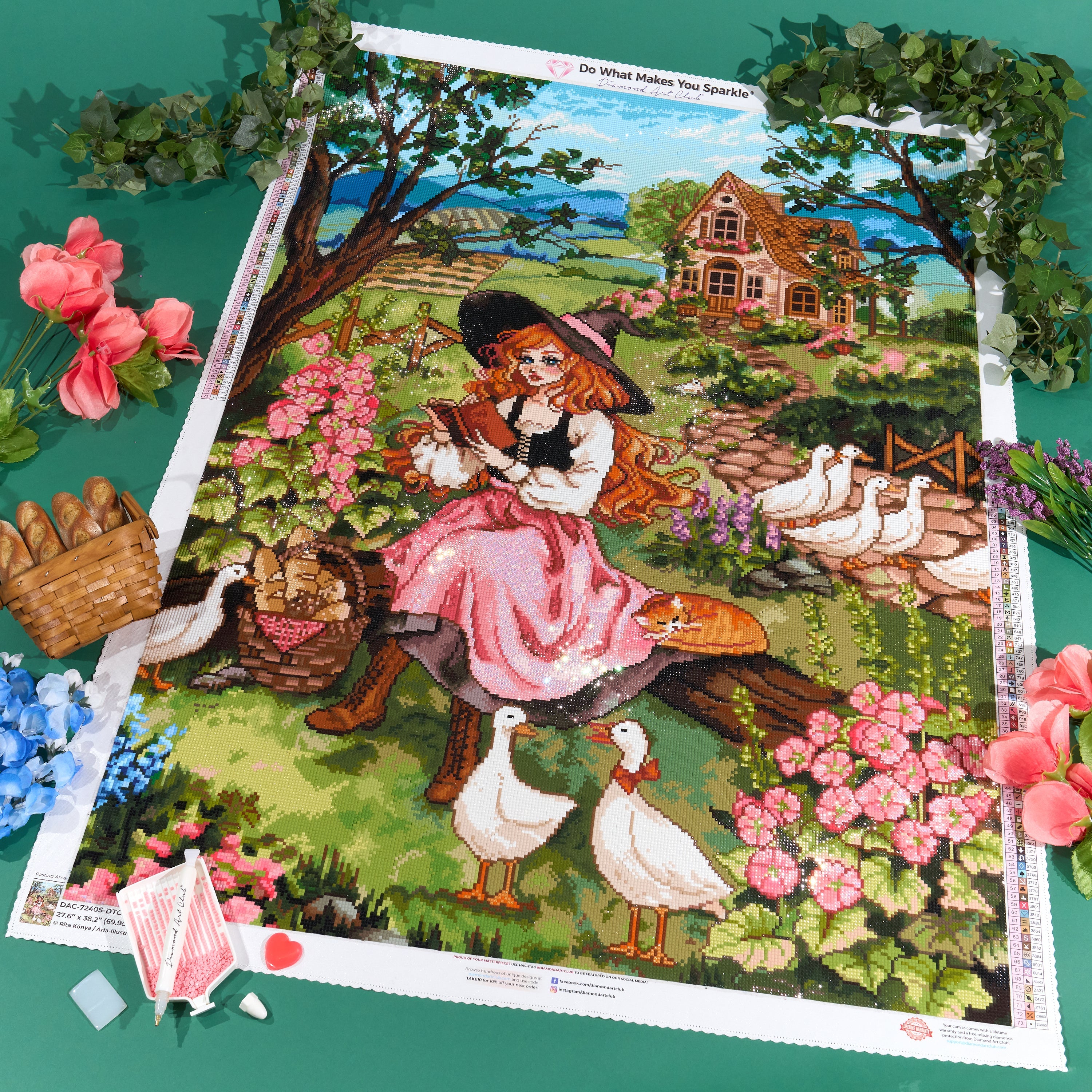 Cottagecore Witch Diamond Painting Kit – Diamond Art Club