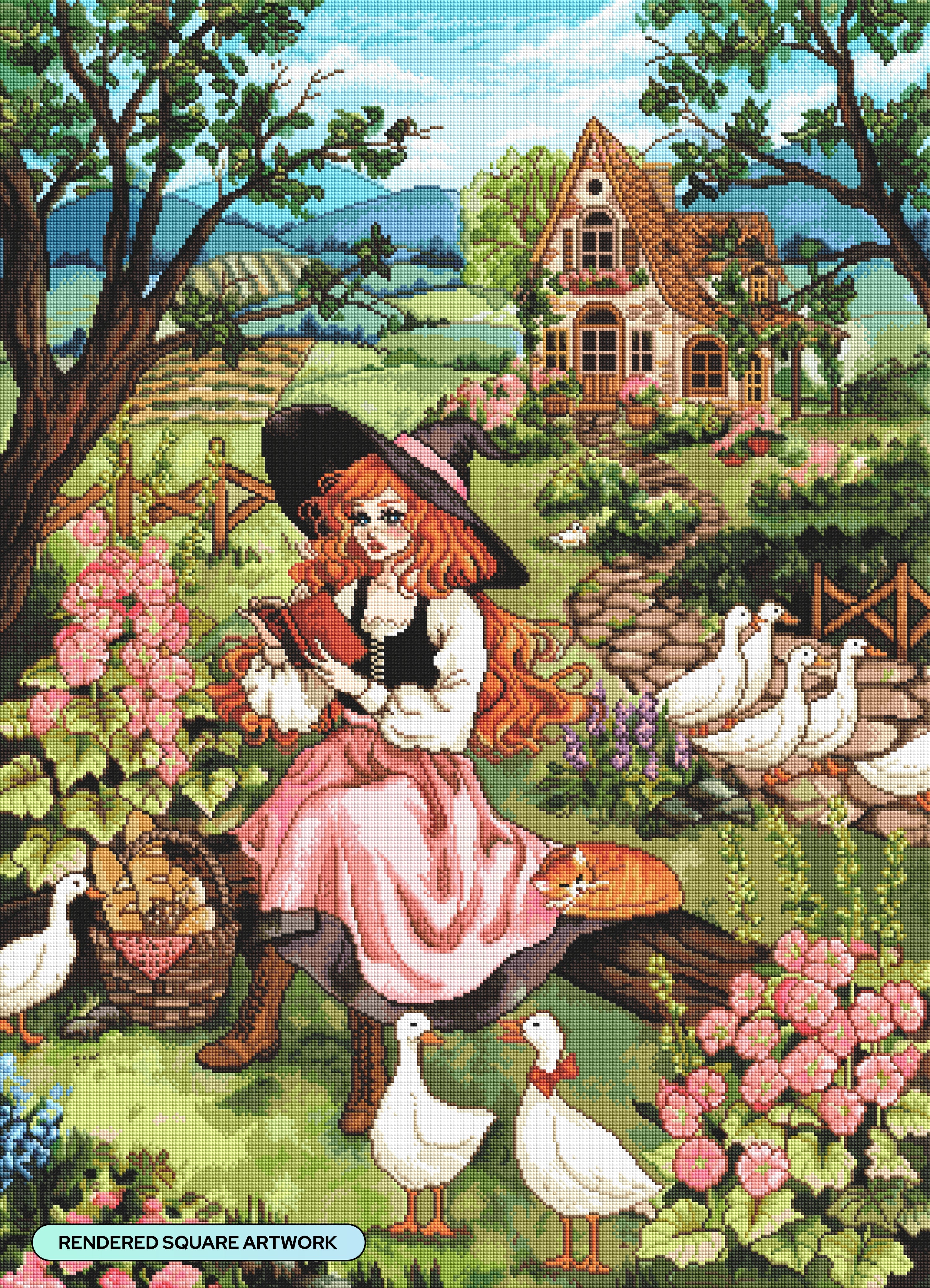 Cottagecore Witch Diamond Painting Kit – Diamond Art Club