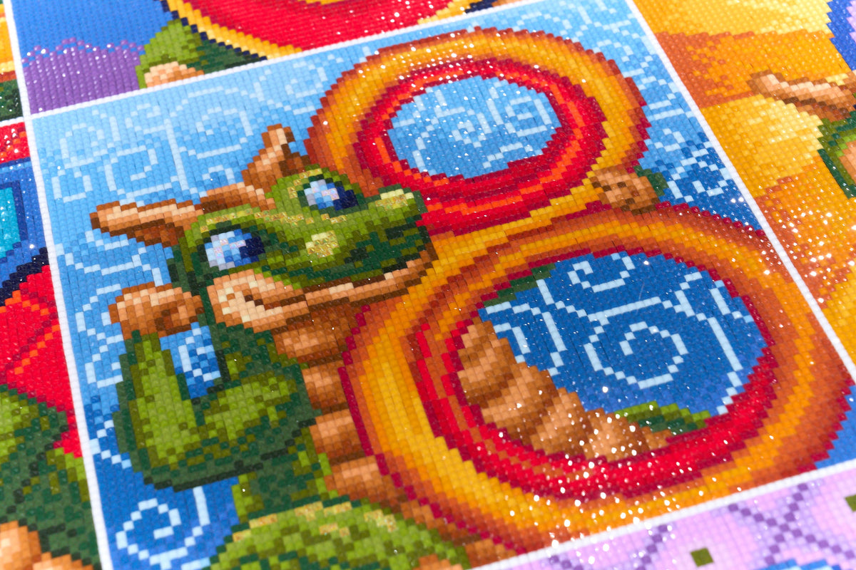 Diamond Painting Counting with the Draglings 27.6" x 35.8" (69.9cm x 90.9cm) / Square with 61 Colors including 2 ABs and 4 Fairy Dust Diamonds / 102,565