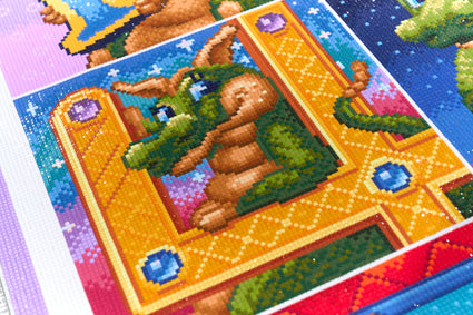 Diamond Painting Counting with the Draglings 27.6" x 35.8" (69.9cm x 90.9cm) / Square with 61 Colors including 2 ABs and 4 Fairy Dust Diamonds / 102,565