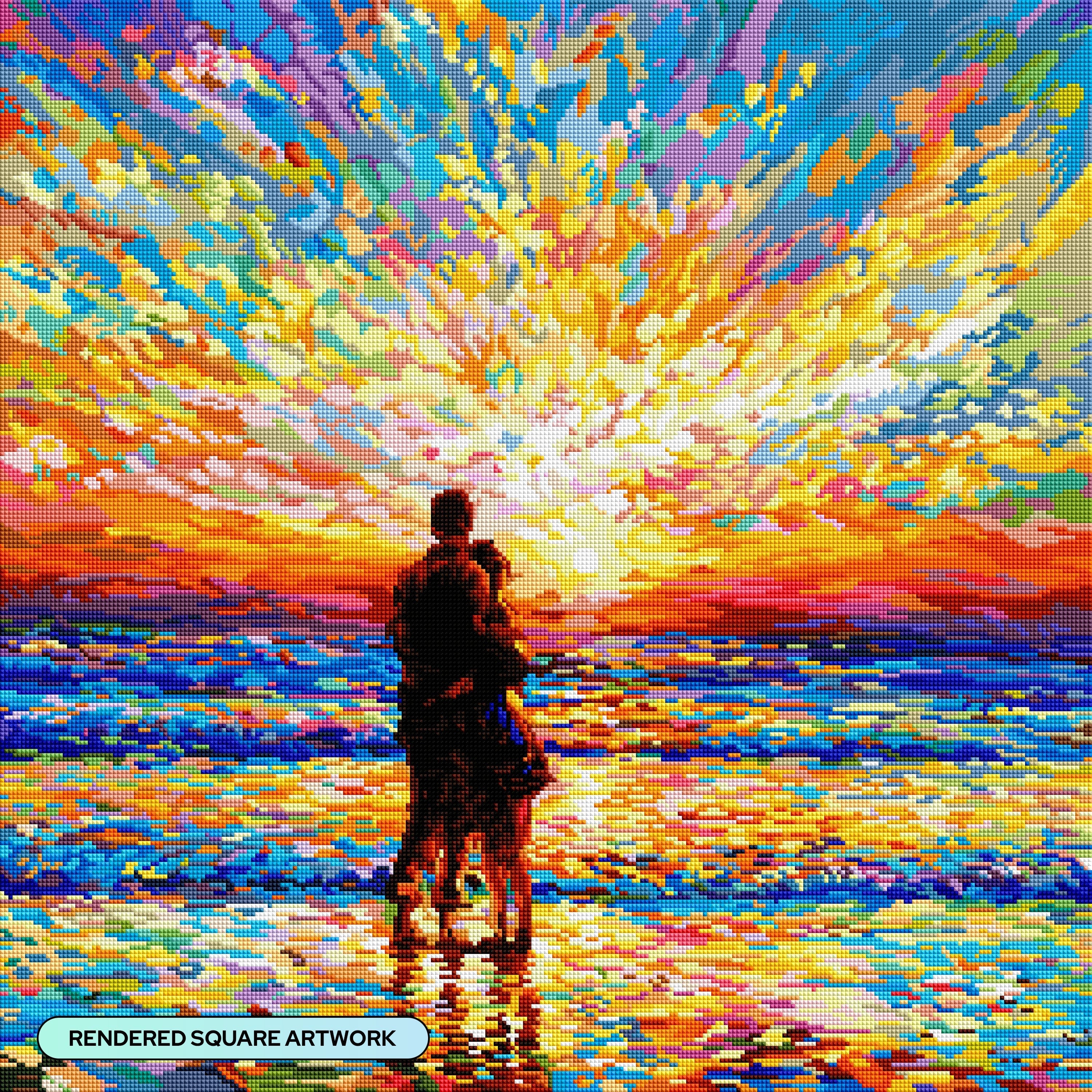 Couple at the Beach Sunset – Diamond Art Club
