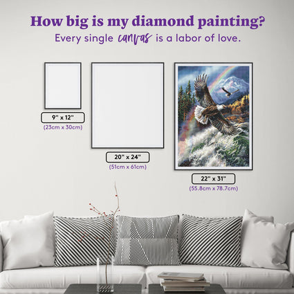Diamond Painting Covenant Eagle 22" x 31" (55.8cm x 78.7cm) / Square with 66 Colors including 5 ABs / 70,784