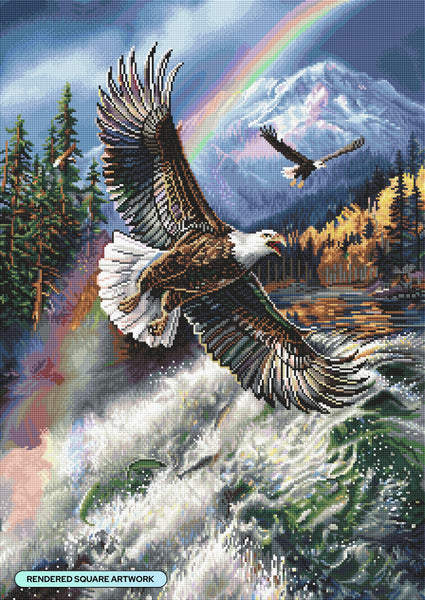 Diamond Painting Covenant Eagle 22" x 31" (55.8cm x 78.7cm) / Square with 66 Colors including 5 ABs / 70,784
