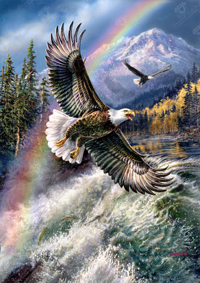 Diamond Painting Covenant Eagle 22" x 31" (55.8cm x 78.7cm) / Square with 66 Colors including 5 ABs / 70,784