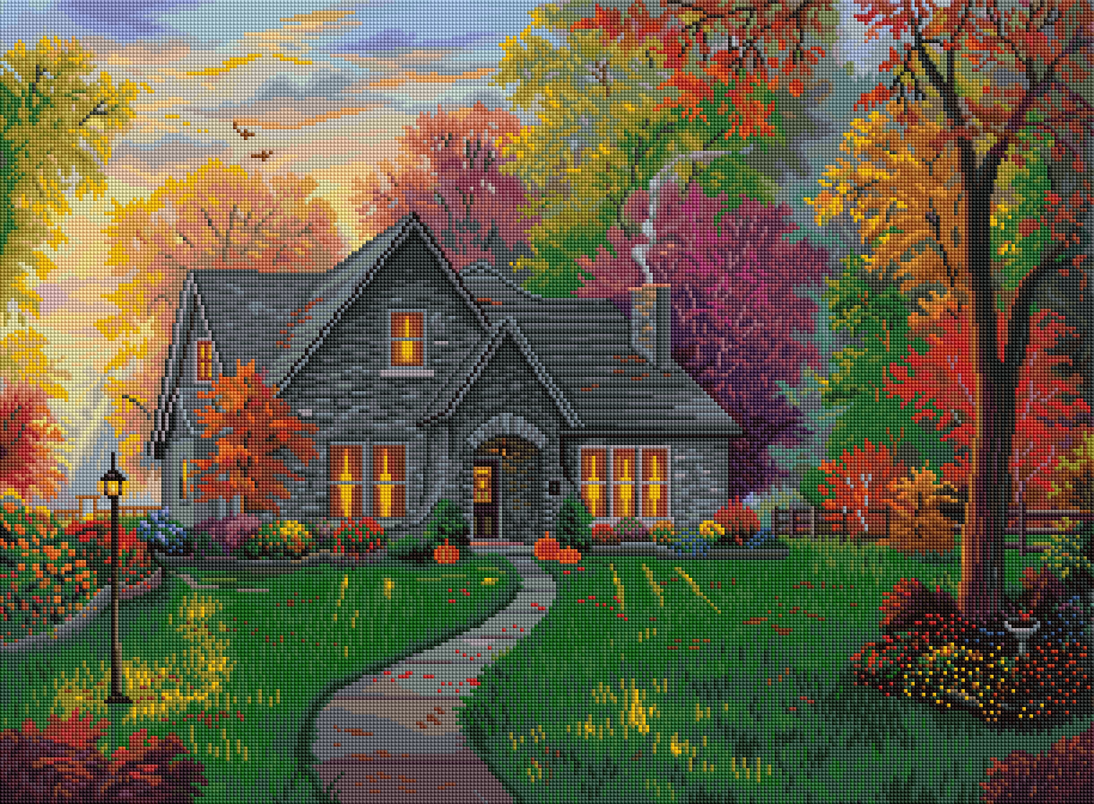 その他 Diamond Art Club Cozy Autumn Eve Cozy Autumn Eve Diamond Painting Kit – Diamond Art Club