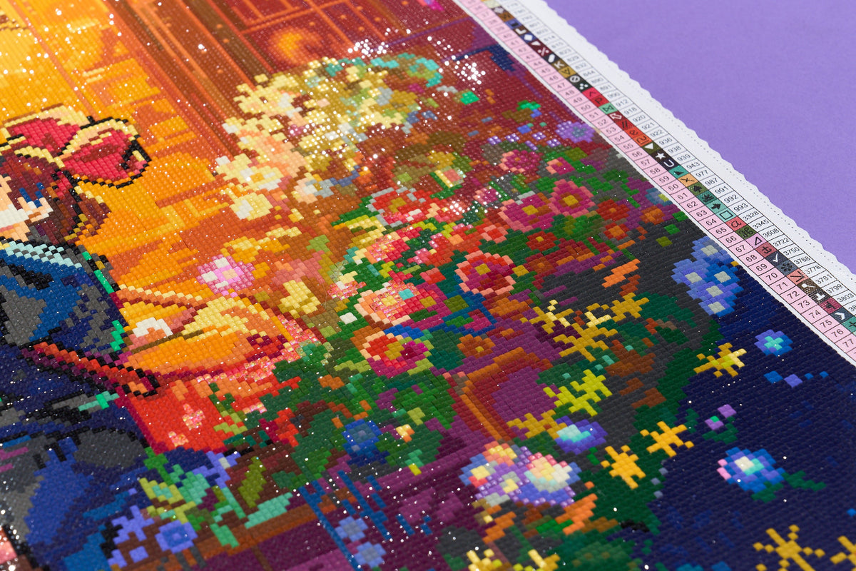 Diamond Painting Cozy Home 27.6" x 35.8" (69.9cm x 90.9cm) / Square with 90 Colors including 2 ABs and 1 Frosted DIamond and 4 Fairy Dust Diamonds / 102,565