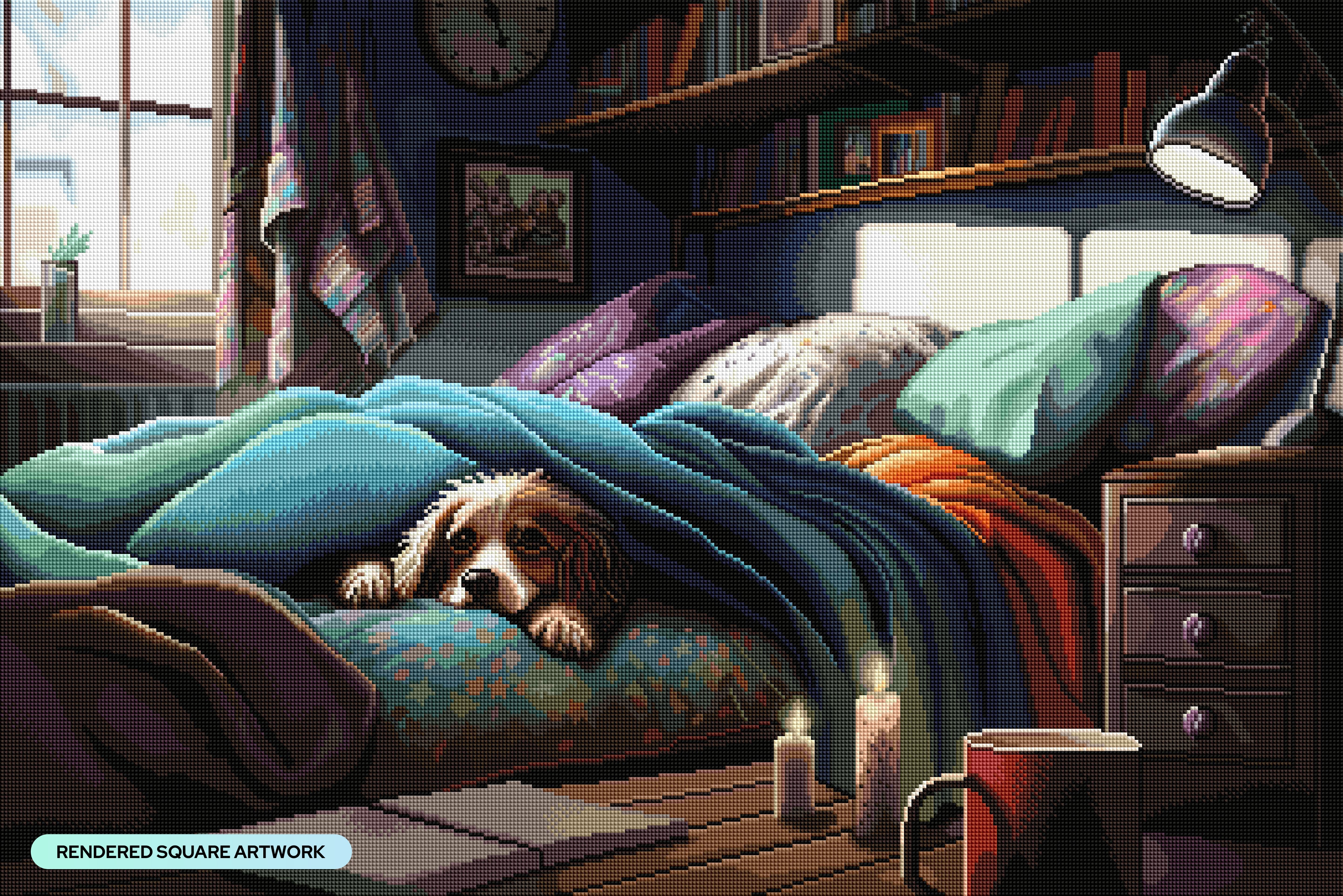 Cozy Puppy Diamond Painting Kit – Diamond Art Club