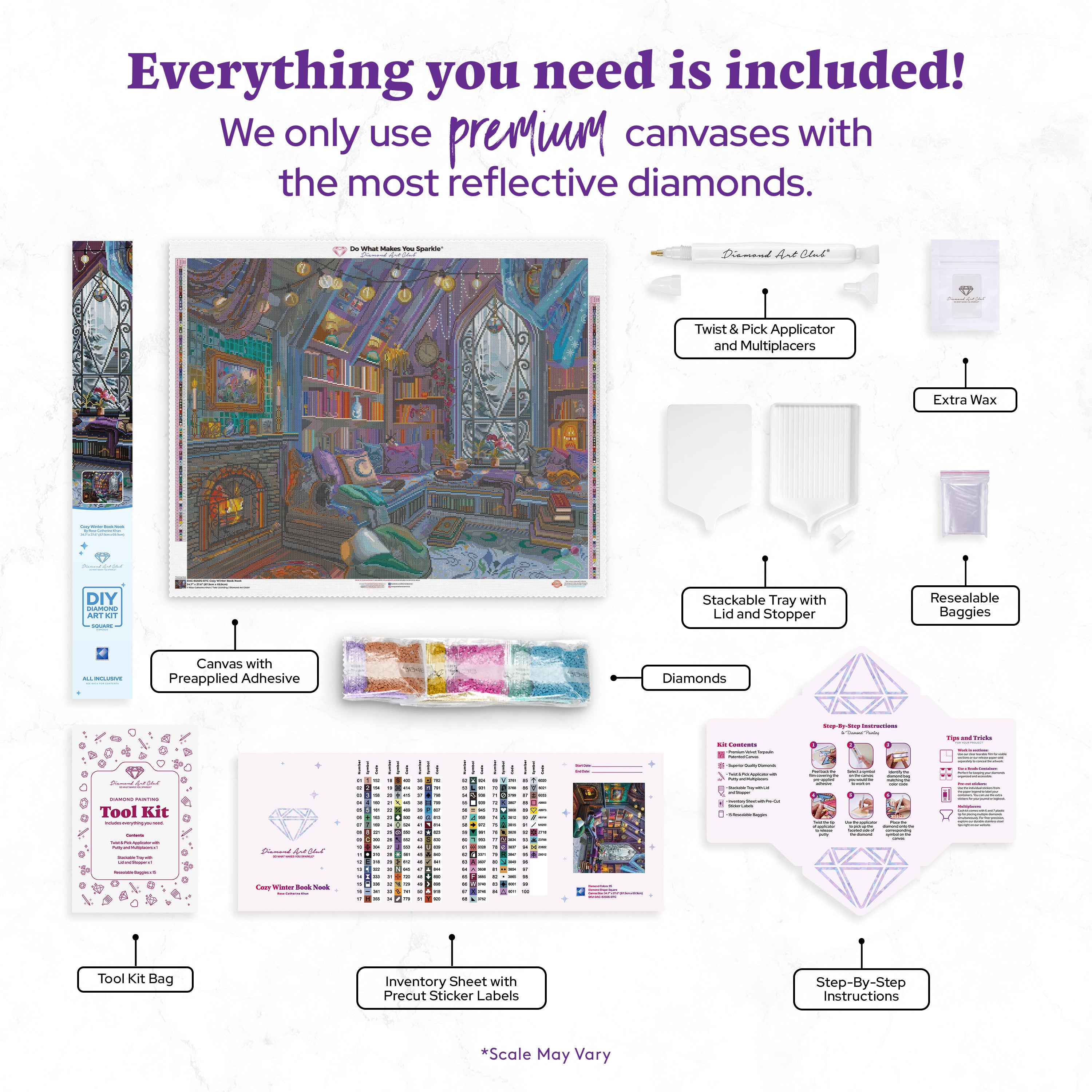 Cozy Winter Book Nook – Diamond Art Club