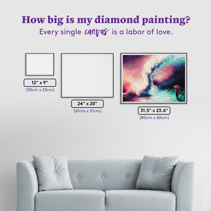Diamond Painting Crossover 31.5" x 23.6" (80cm x 60cm) / Square with 67 Colors including 2 ABs and 3 Fairy Dust Diamonds / 77,361