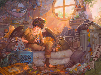 Diamond Painting Crows Corner 37" x 27.6" (93.8cm x 69.9cm) / Square With 79 Colors Including 3 ABs and 4 Fairy Dust Diamonds / 105,937