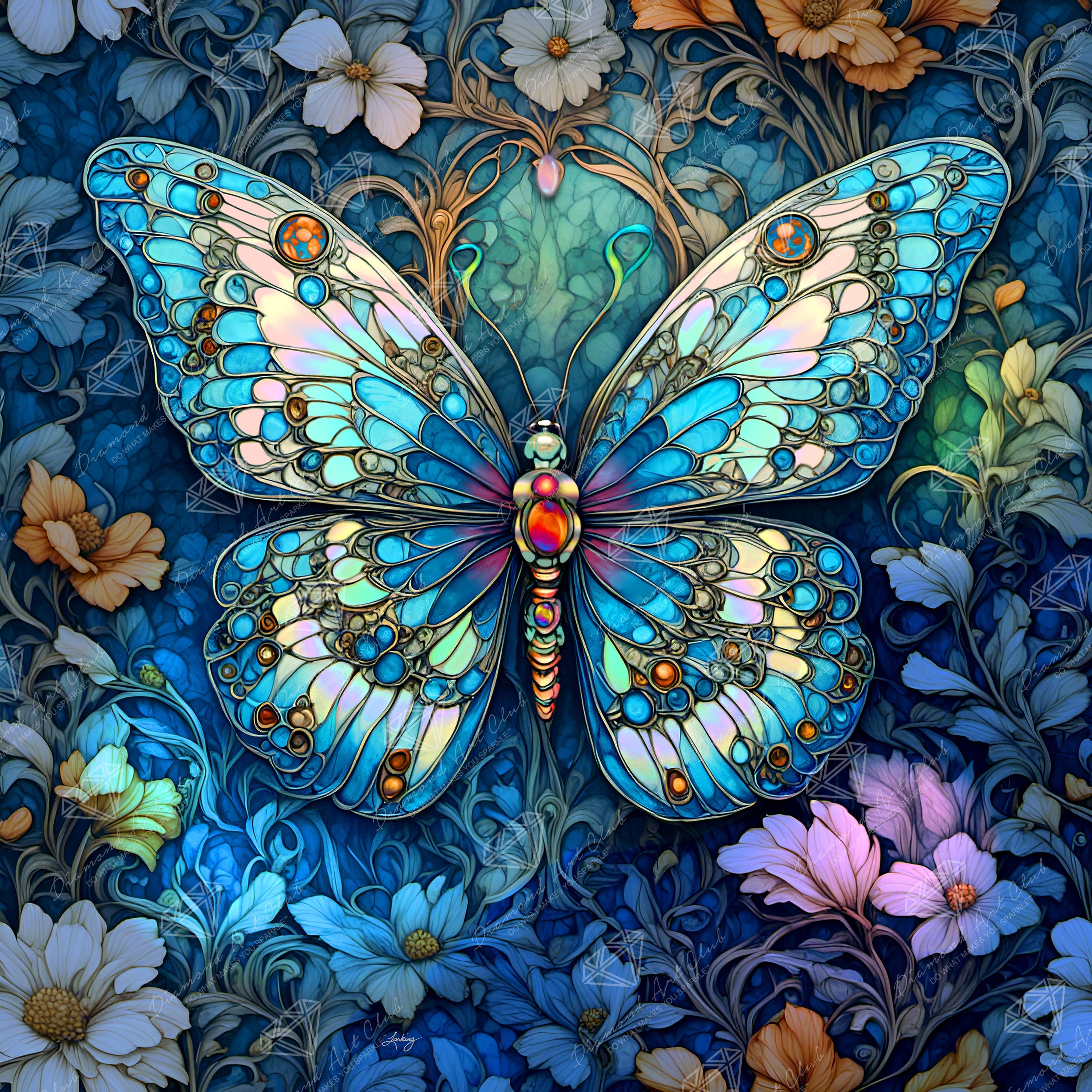 Crystal Blue Butterfly – Diamond Art Club