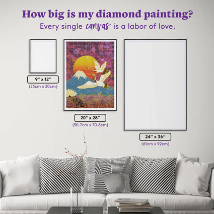 Diamond Painting Cyber-Edo 20" x 28" (50.7cm x 70.6cm) / Round with 28 Colors including 1 ABs and 2 Fairy Dust Diamonds / 45,612