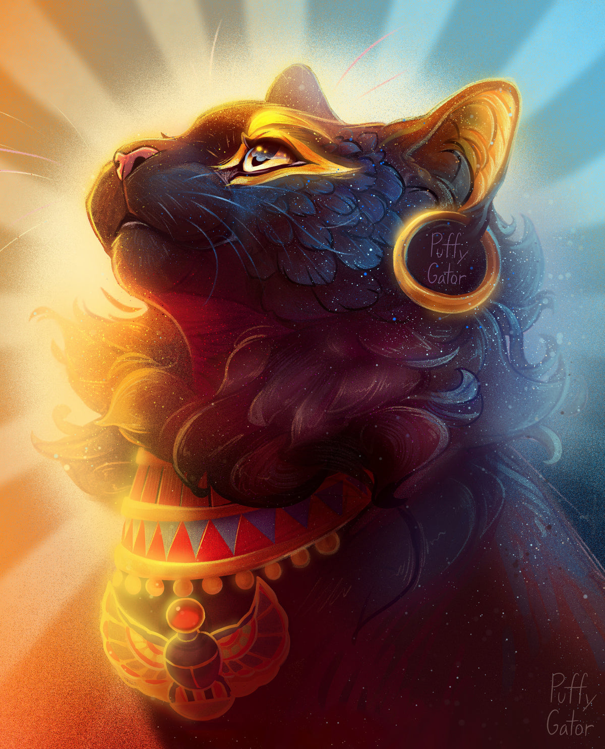 Bastet — original artwork by Nana Qi - Puffygator