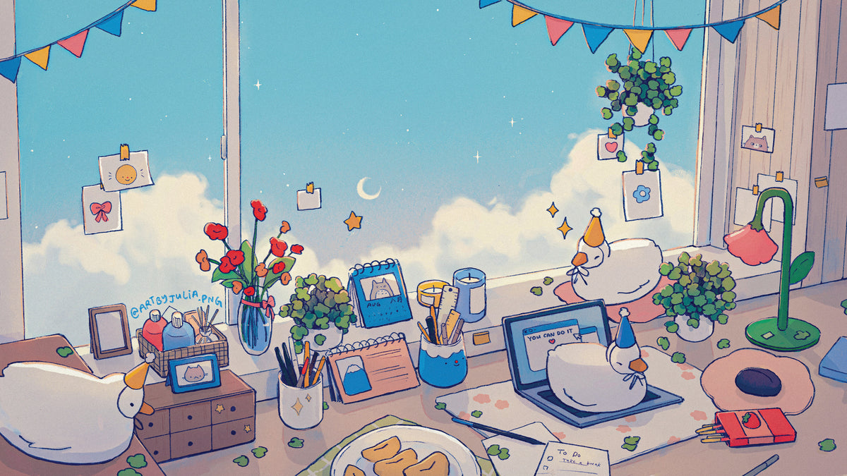 Dreamy Workspace — original artwork by Art by Julia