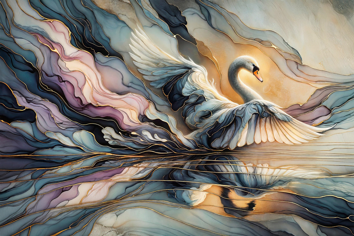 Graceful Swan — original artwork by Peggy Collins