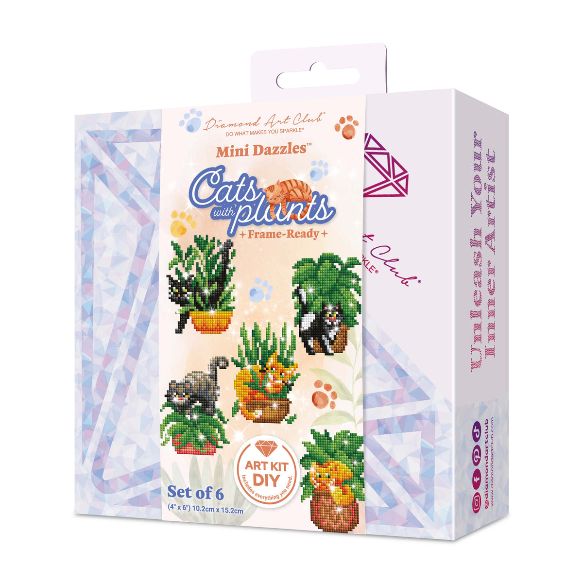 Diamond Painting DAC-MD-045 4" x 6" (10.2cm x 15.2cm) / Square With 33 Colors Including 4 ABs and 1 Electro Diamond and 5 Iridescent Diamonds and 23 Fairy Dust Diamonds / 14,400