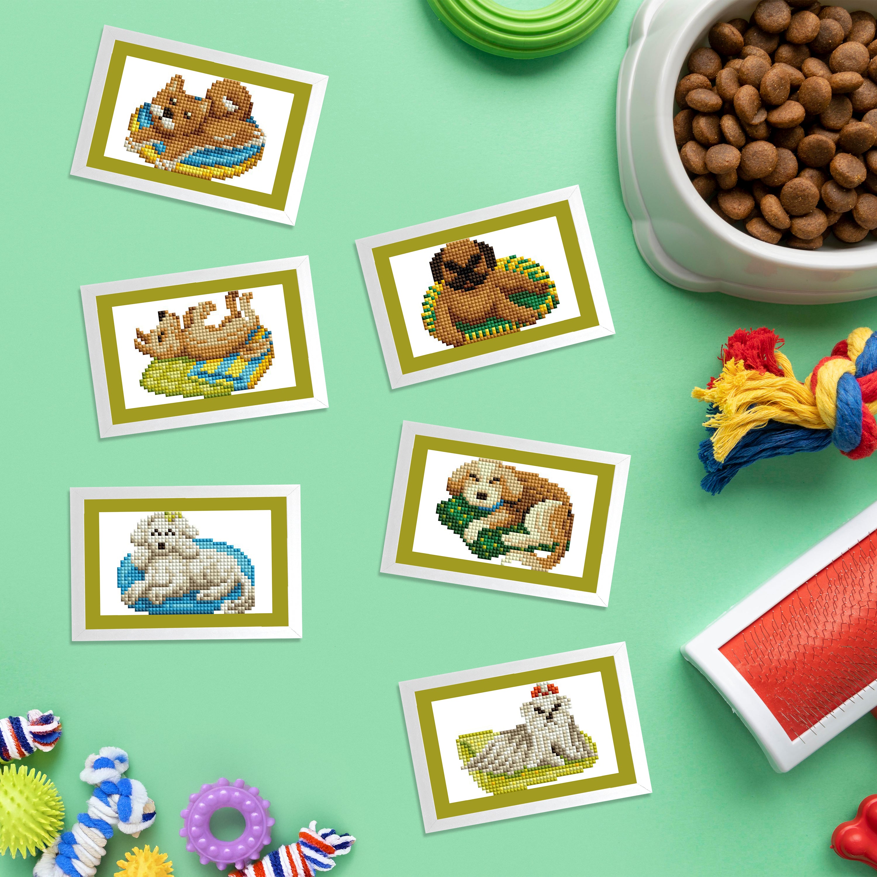 Mini Dazzles™ - Dogs with Pillows – Diamond Art Club