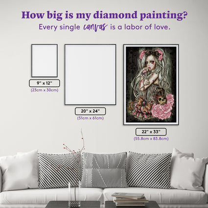 Diamond Painting Damaged 22" x 33" (55.8cm x 83.8cm) / Round with 43 Colors including 3 ABs and 2 Fairy Dust Diamonds / 59,501