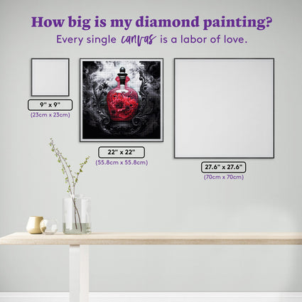 Diamond Painting Dark Bliss 22" x 22" (55.8cm x 55.8cm) / Square with 38 Colors including 1 AB and 2 Fairy Dust Diamonds / 50,176