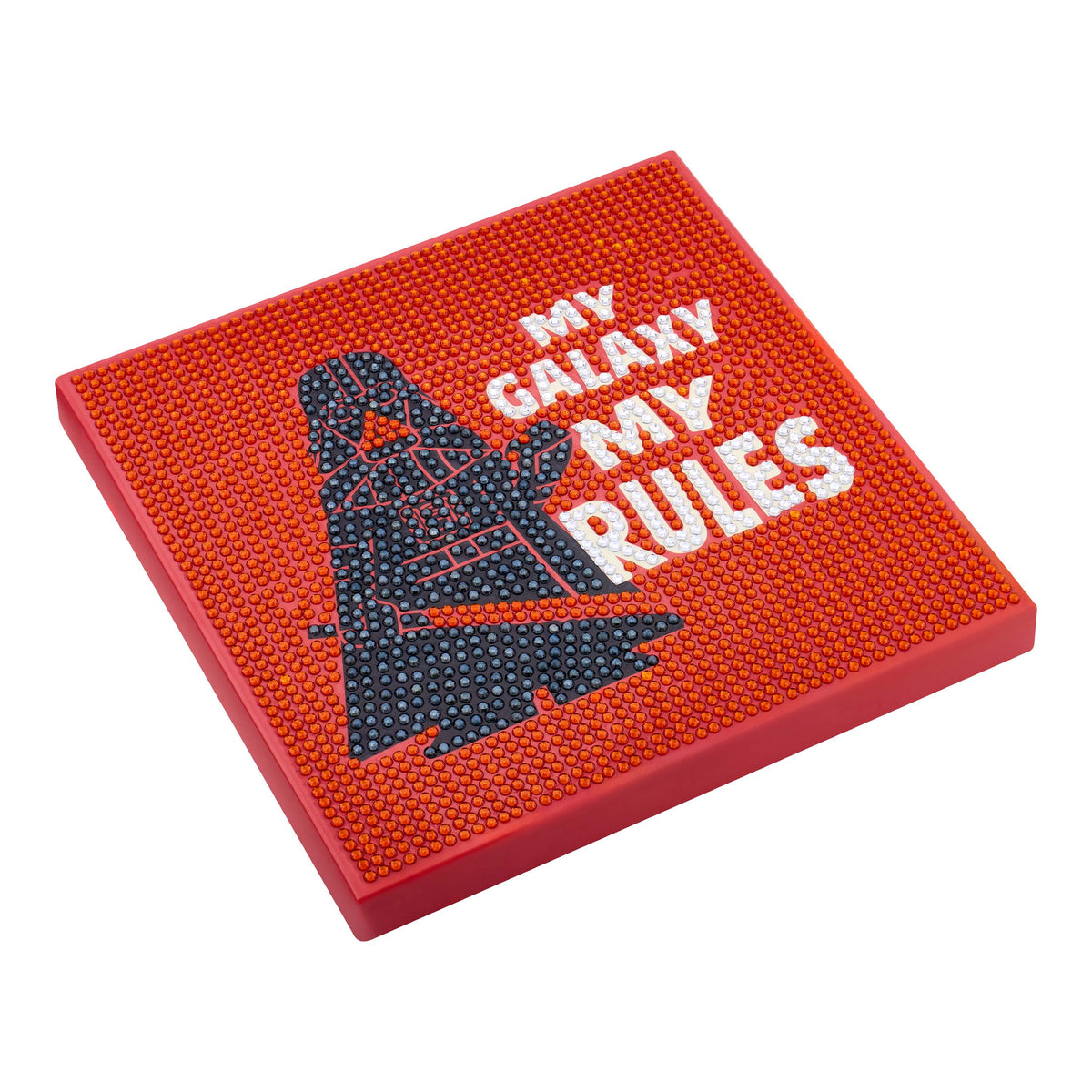 Diamond Painting Dark Side Rules (Darth Vader) - Easy Gem™ Sparkle Boards 9" x 9" (22cm x 22cm) / Round with 3 Colors including 3 Iridescent Diamonds / 2,435