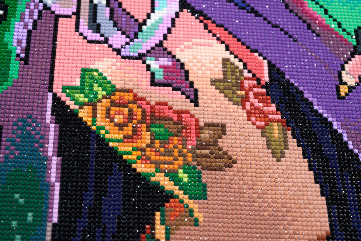 Diamond Painting Dark Witch 22" x 28" (55.6cm x 70.7cm) / Round with 99 Colors including 2 ABs and 2 Iridescent Diamonds and 6 Fairy Dust Diamonds / 51,914