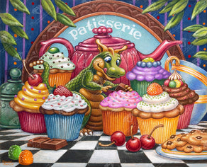 Diamond Painting Delicious Delights 27" x 22" (68.8cm x 55.6cm) / Round with 63 Colors including 2 ABs and 4 Fairy Dust Diamonds / 50,500