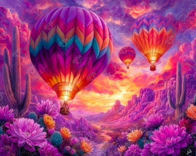 Diamond Painting Desert Colors 34.7" x 27.6" (87.9cm x 69.9cm) / Square with 63 Colors including 1 AB and 4 Fairy Dust Diamonds / 99,193