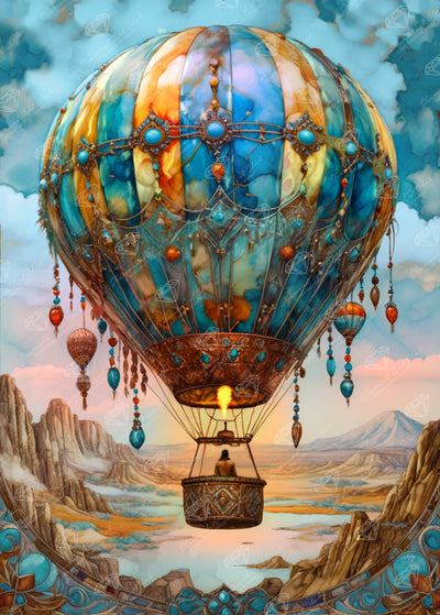 Diamond Painting Desert Rising 25.6" x 35.8" (65cm x 90.8cm) / Square With 83 Colors Including 2 ABs and 3 Fairy Dust Diamonds / 95,265