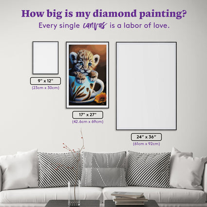 Diamond Painting Destined for Greatness 17" x 27" (42.6cm x 69cm) / Round with 51 Colors including 2 ABs and 2 Fairy Dust Diamonds / 37,392