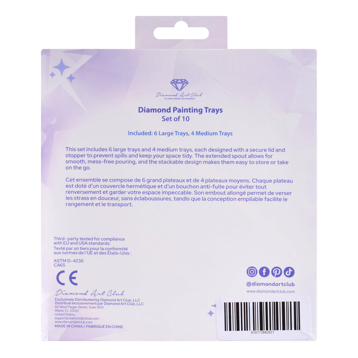 Diamond Painting Diamond Painting Trays - 6 Large & 4 Medium (Set of 10)